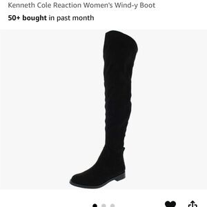Kenneth Cole Reaction Black Over the Knee Boots